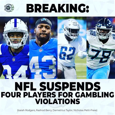 NFL players who have been suspended for gambling policy .